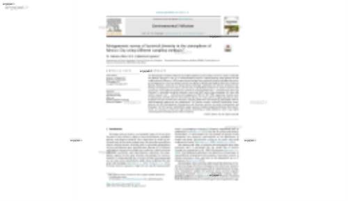 Metagenomic survey of bacterial diversity in the atmosphere of Mexico City using different sampling methods*
